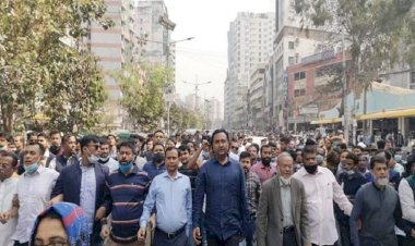 জিয়ার খেতাব বাতিলের সিদ্ধান্তের প্রতিবাদে  বিক্ষোভ করেছে বিএনপি