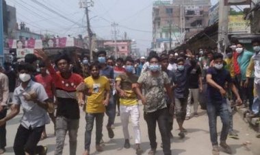 ইউএনও-পুলিশকে লক্ষ্য করে ব্যবসায়ীদের ইটপাটকেল নিক্ষেপ