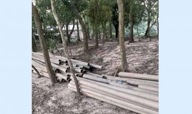 ঠাকুরানী দিঘীতে বালি উত্তোলন : ড্রেজার মেশিন জব্দ