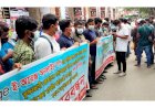 আদালত চত্বরে ই-অরেঞ্জ গ্রাহকদের বিক্ষোভ