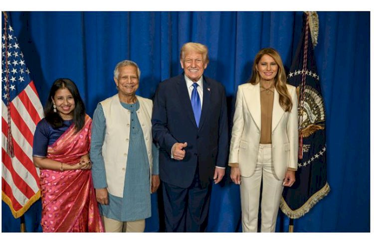 মার্কিন প্রেসিডেন্টের সংবর্ধনা অনুষ্ঠানে প্রধান উপদেষ্টা ও তাঁর কন্যার যোগদান