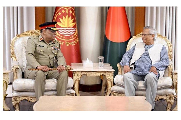 প্রধান উপদেষ্টার সঙ্গে পাকিস্তানের যৌথ বাহিনীর চেয়ারম্যানের সৌজন্য সাক্ষাৎ